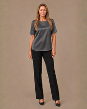 Blusa in raso Artigli Piombo