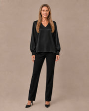 Blusa scollo a V Artigli Nero