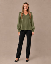 Blusa scollo a V Artigli Olio