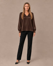Blusa scollo a V Artigli Moro