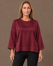 Blusa a costine lurex Artigli Bordeau