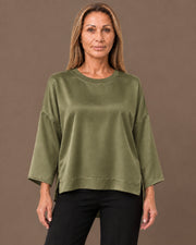 Blusa a costine lurex Artigli Olio