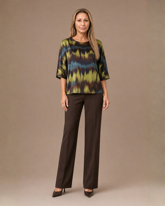 Artigli Abbigliamento Blusa in raso fantasia 