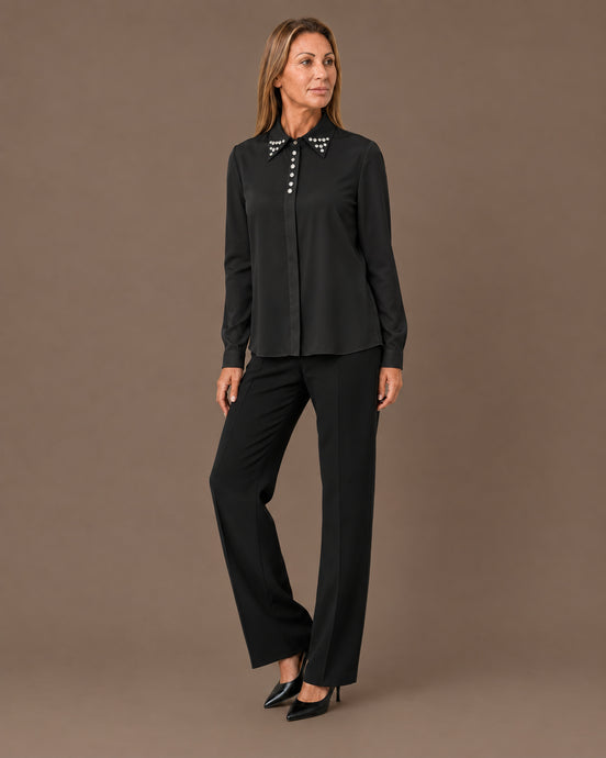 Artigli Abbigliamento Camicia con strass al collo 