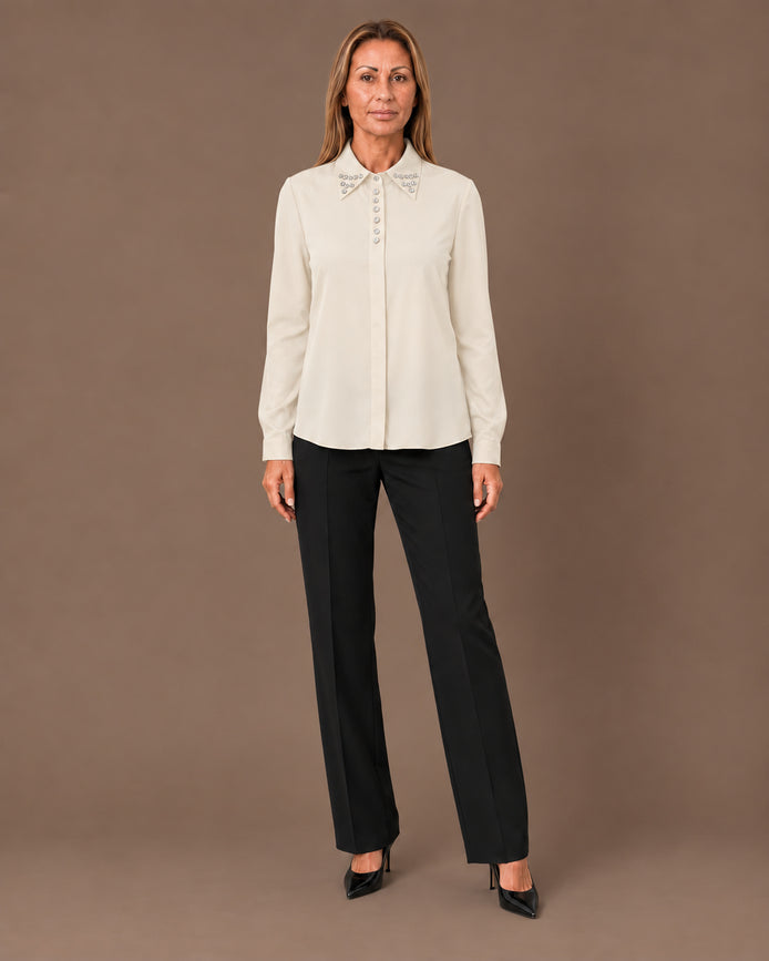 Artigli Abbigliamento Camicia con strass al collo 