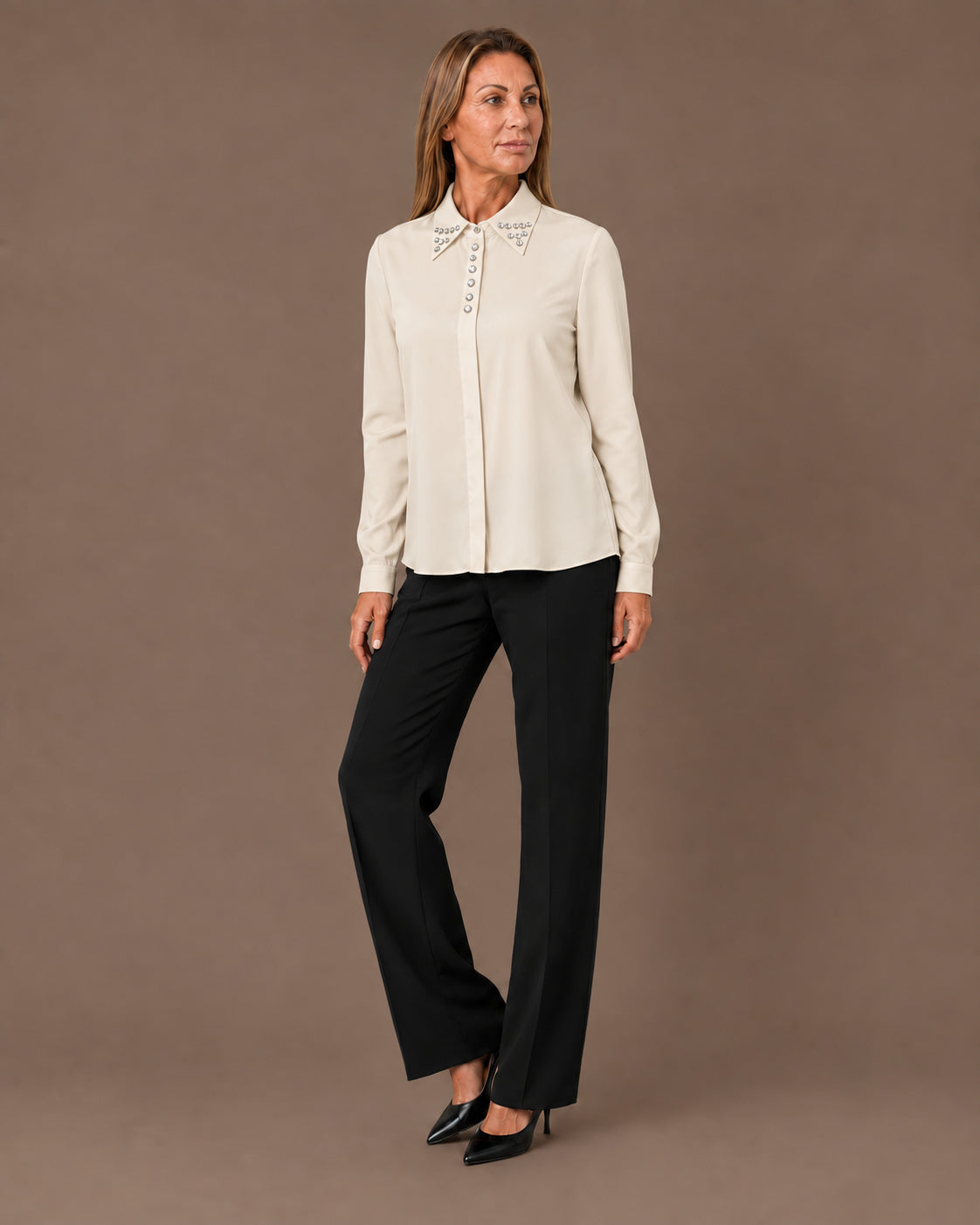 Artigli Abbigliamento Camicia con strass al collo 