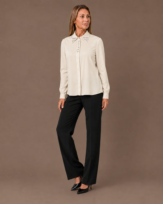 Artigli Abbigliamento Camicia con strass al collo 