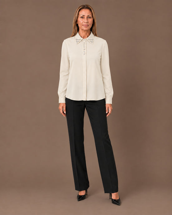 Artigli Abbigliamento Camicia con strass al collo 