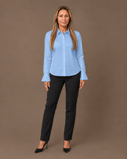 Camicia con polso plissettato Artigli Celeste