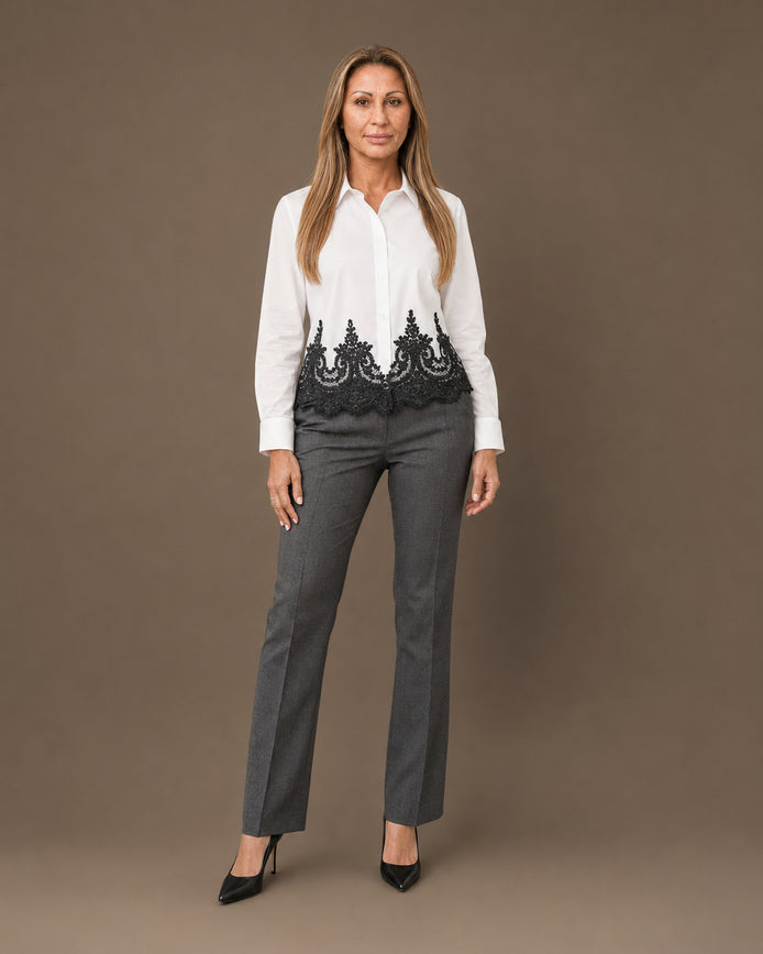 Artigli Abbigliamento Camicia con inserto di pizzo 