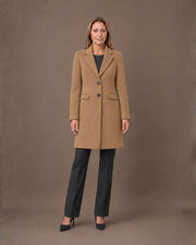 Cappotto midi due bottoni Artigli Cammello