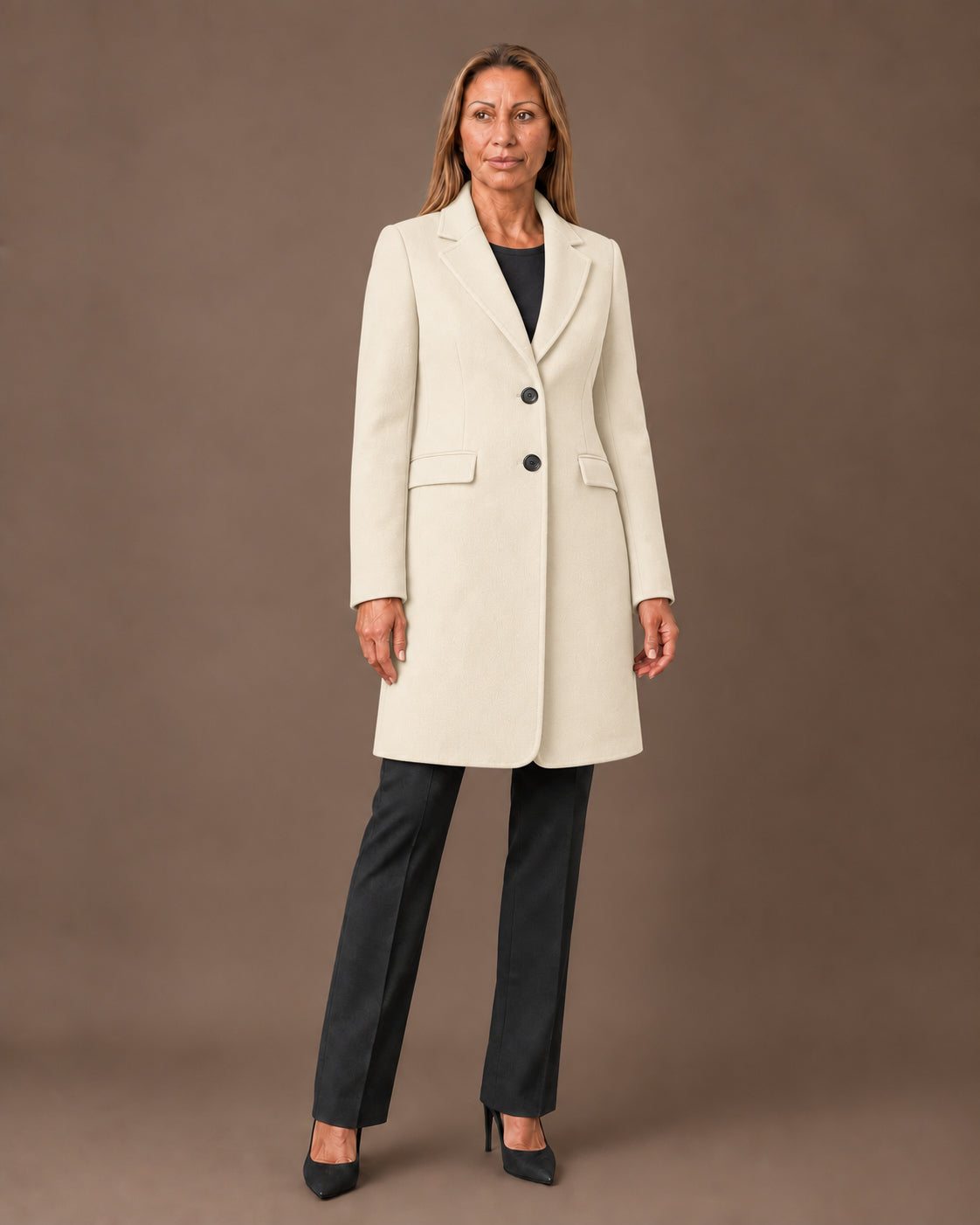 Artigli Abbigliamento Cappotto midi due bottoni 