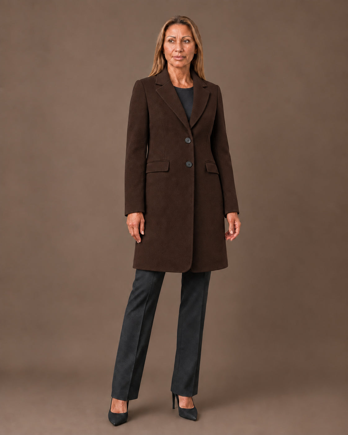 Artigli Abbigliamento Cappotto midi due bottoni 