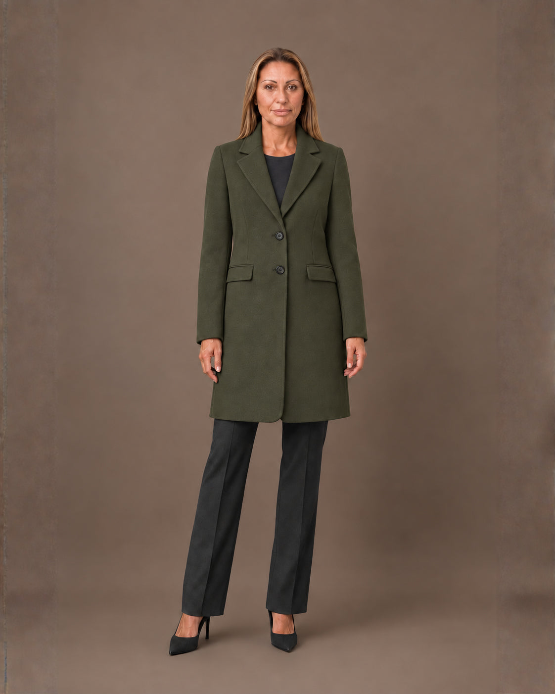 Artigli Abbigliamento Cappotto midi due bottoni 
