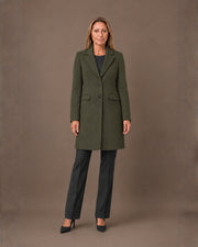 Cappotto midi due bottoni Artigli Verde militare