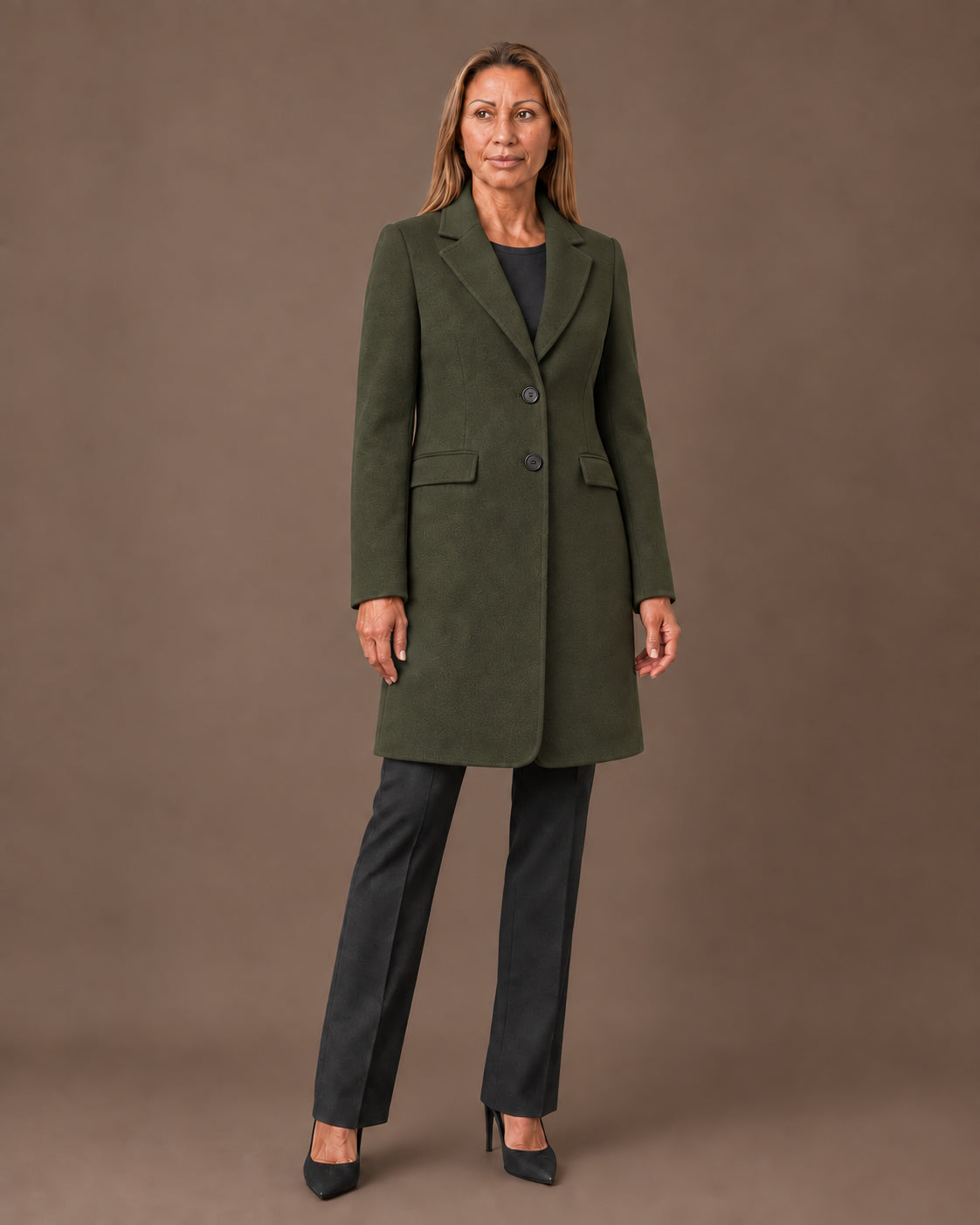 Artigli Abbigliamento Cappotto midi due bottoni 