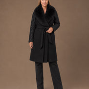 Artigli Abbigliamento Cappotto con maniche in ecopelle 