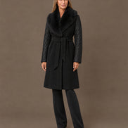 Artigli Abbigliamento Cappotto con maniche in ecopelle 