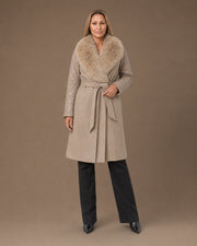 Cappotto con maniche in ecopelle Artigli Casha