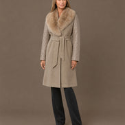 Artigli Abbigliamento Cappotto con maniche in ecopelle 