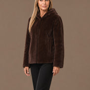 Artigli Abbigliamento Ecopelliccia con cappuccio 