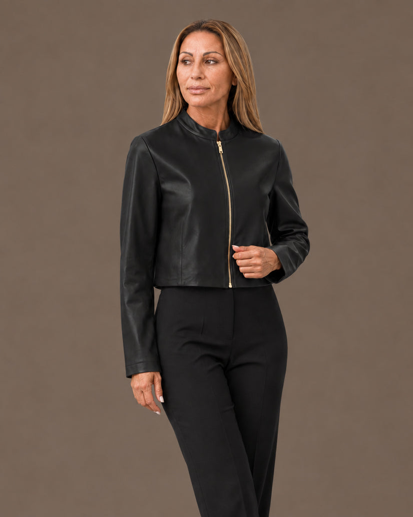 Artigli Abbigliamento Giacca in ecopelle con zip 