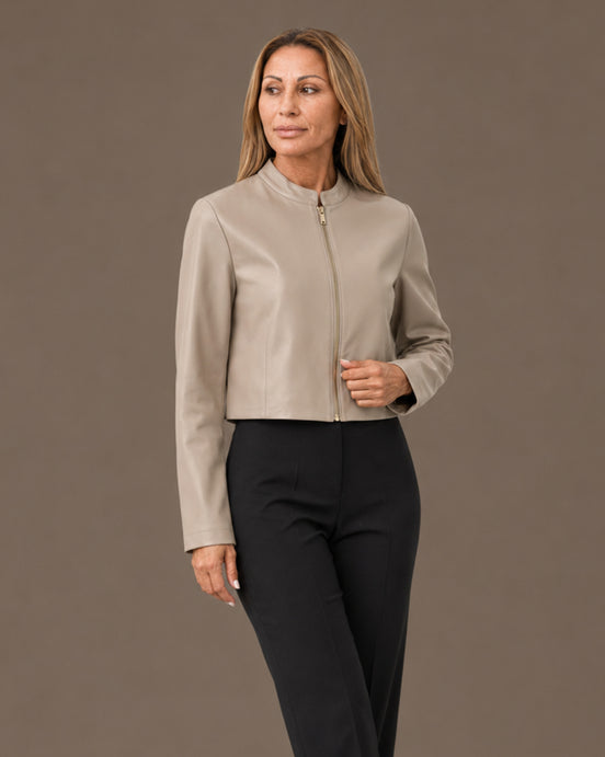 Artigli Abbigliamento Giacca in ecopelle con zip 
