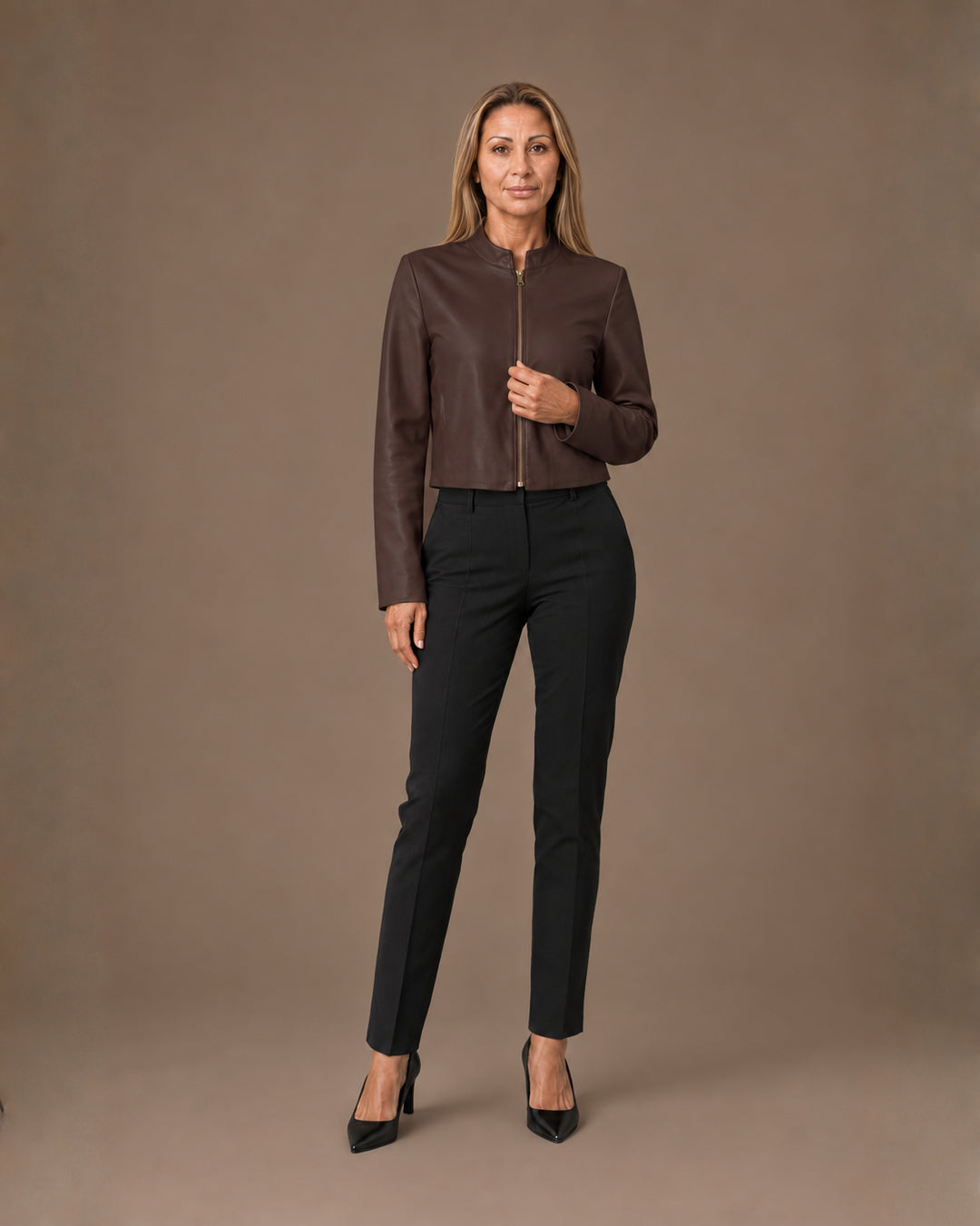 Artigli Abbigliamento Giacca in ecopelle con zip 