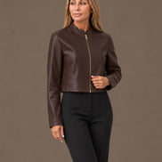 Artigli Abbigliamento Giacca in ecopelle con zip 