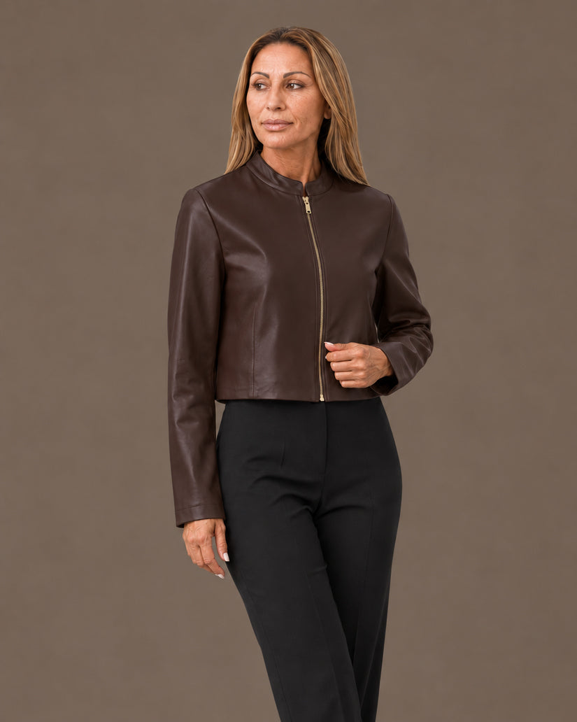 Artigli Abbigliamento Giacca in ecopelle con zip 