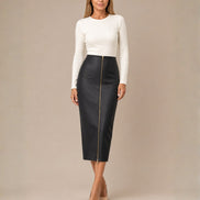 Artigli Abbigliamento Gonna longuette con zip frontale 