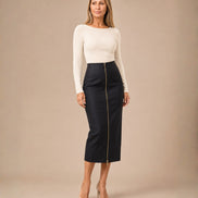 Artigli Abbigliamento Gonna longuette con zip frontale 