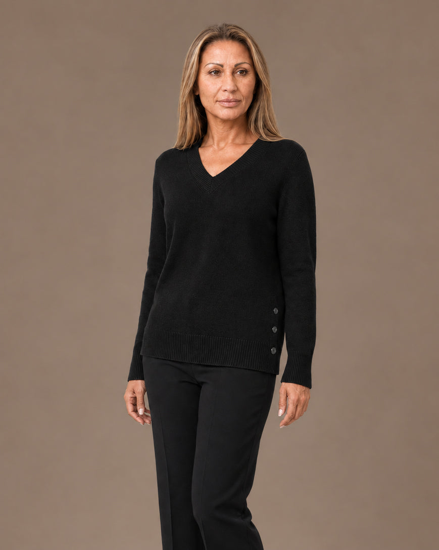 Artigli Abbigliamento Maglia con scollo a V e bottoni 