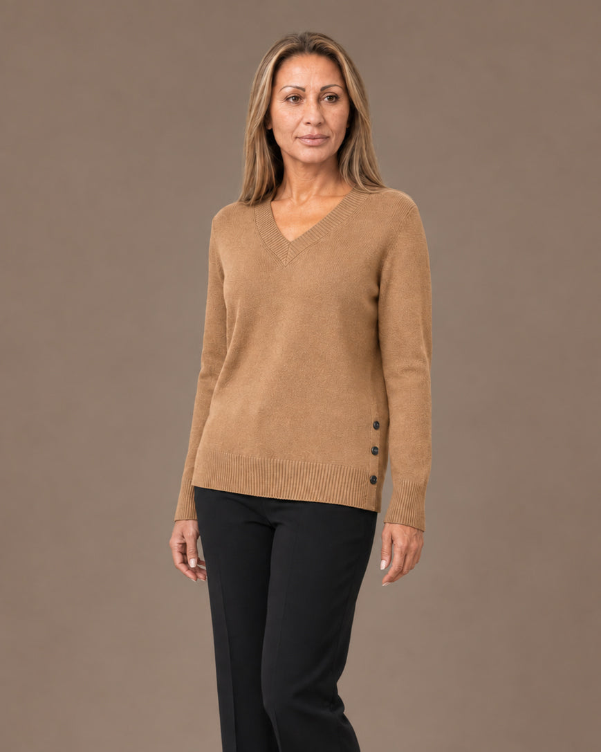 Artigli Abbigliamento Maglia con scollo a V e bottoni 