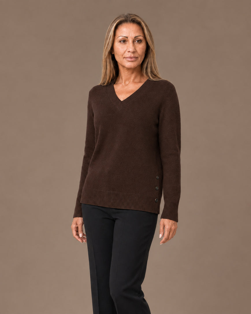 Artigli Abbigliamento Maglia con scollo a V e bottoni 