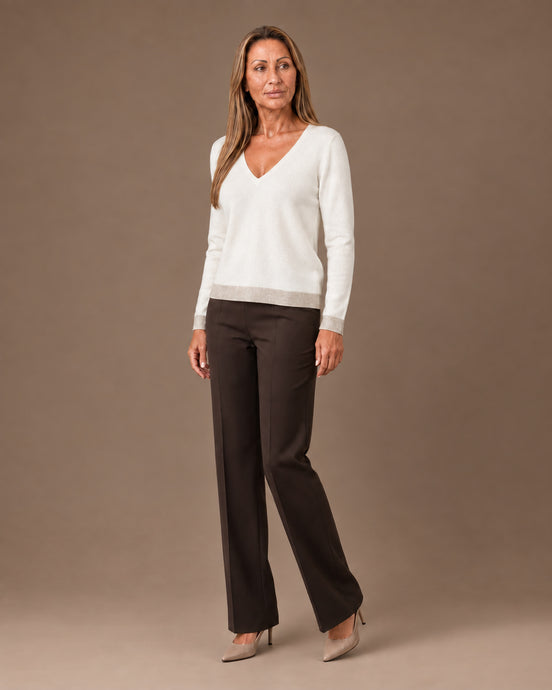 Artigli Abbigliamento Maglia scollo V a costine lurex 