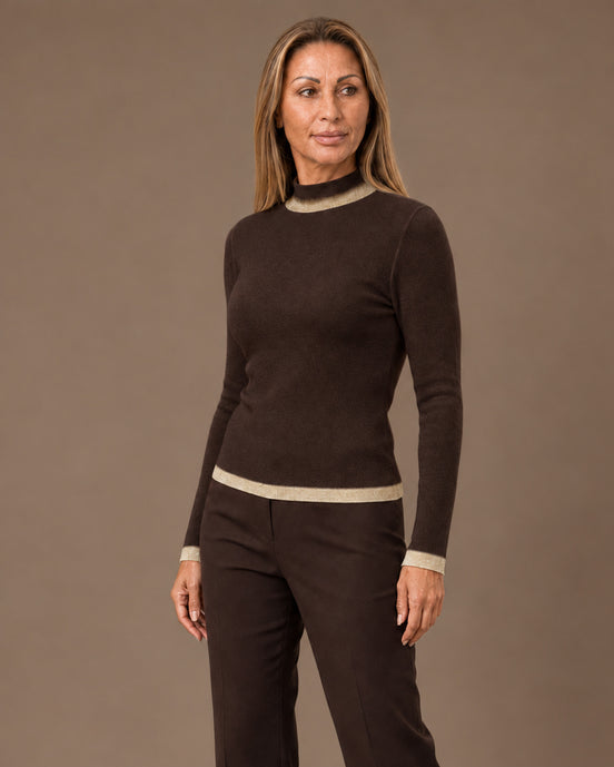Artigli Abbigliamento Maglia a collo alto in costina lurex 
