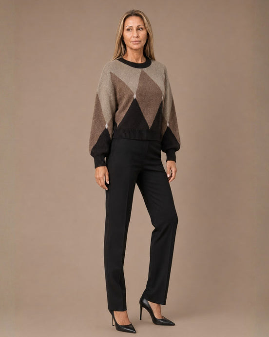 Artigli Abbigliamento Maglia girocollo disegno rombi 