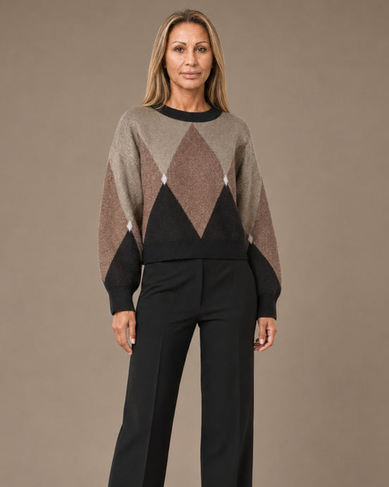 Artigli Abbigliamento Maglia girocollo disegno rombi 