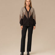 Artigli Abbigliamento Cardigan scollo a V con rombi 