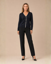 Cardigan con contrasto Artigli Blu panna