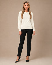 Maglia lurex con strass Artigli Avorio