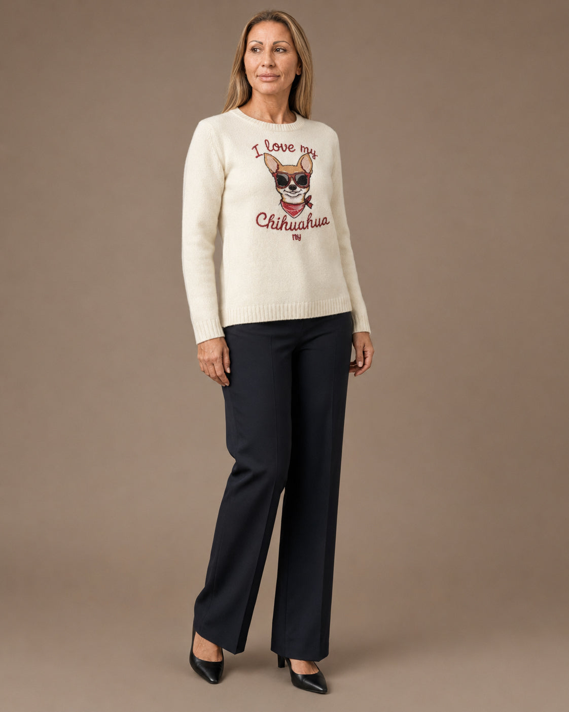 Artigli Abbigliamento Maglia con patch Chihuahua 
