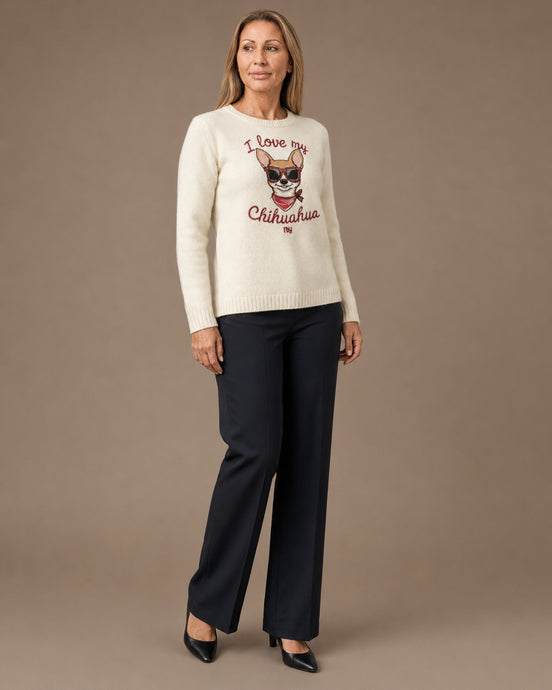 Artigli Abbigliamento Maglia con patch Chihuahua 