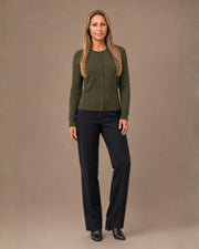 Cardigan girocollo Artigli Olio