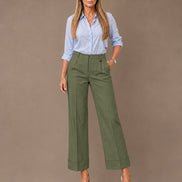 Artigli Abbigliamento Pantalone cropped con risvolto 