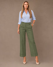 Pantalone cropped con risvolto Artigli Militare