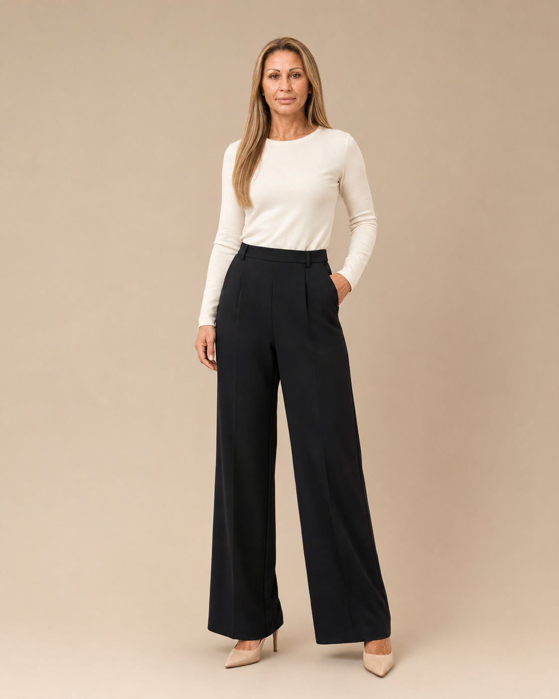 Artigli Abbigliamento Pantalone palazzo con pinces 