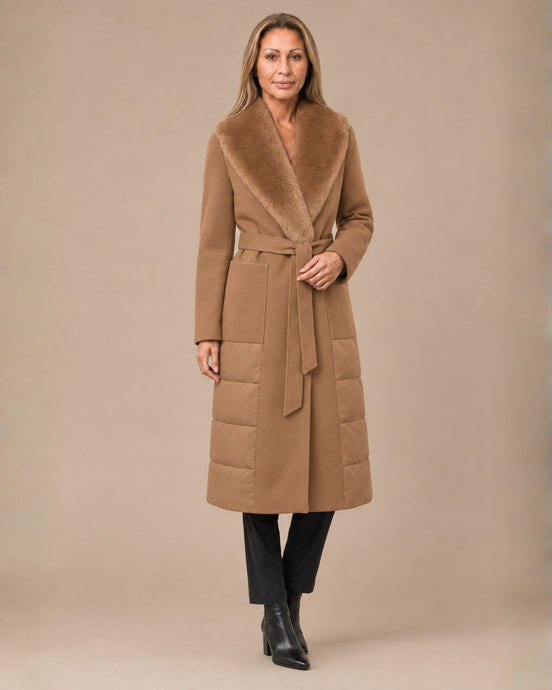 Artigli Abbigliamento Piumino lungo bimaterico 