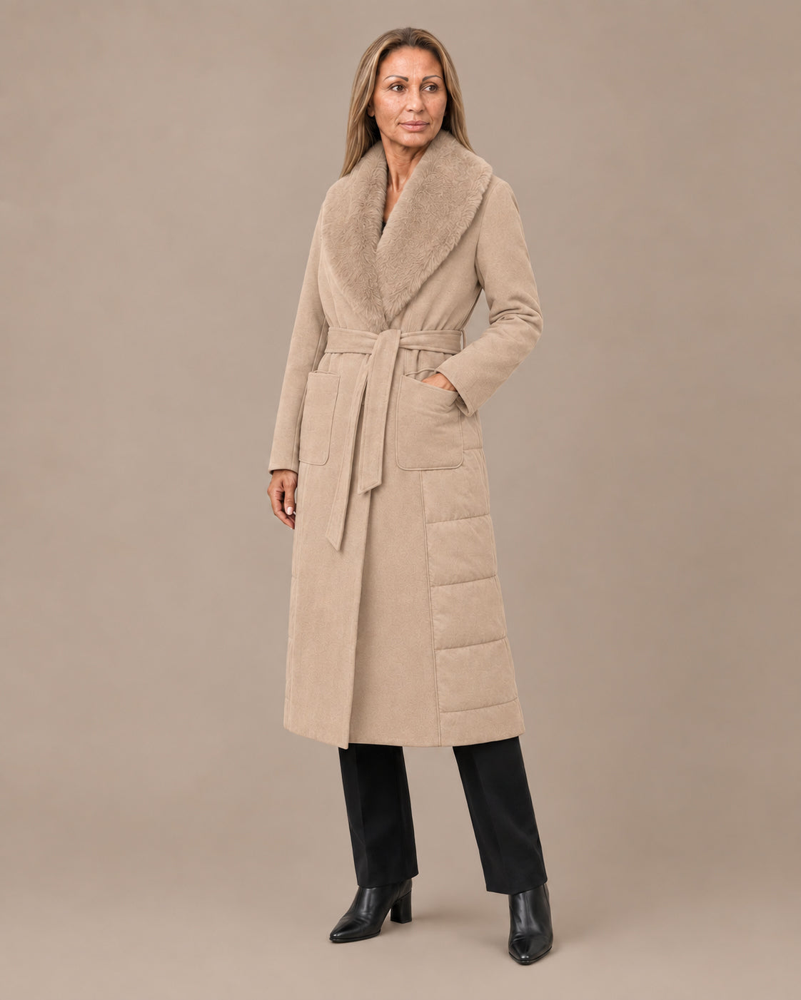 Artigli Abbigliamento Piumino lungo bimaterico 